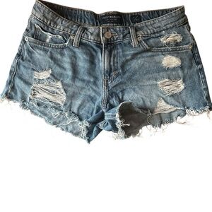 Lucky Brand Women's Ripped Blue Jean Shorts